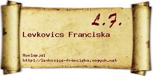 Levkovics Franciska névjegykártya